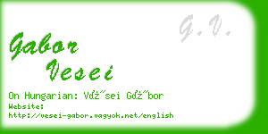 gabor vesei business card